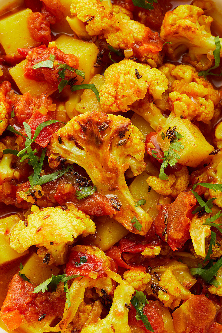 Indian potato and cauliflower curry