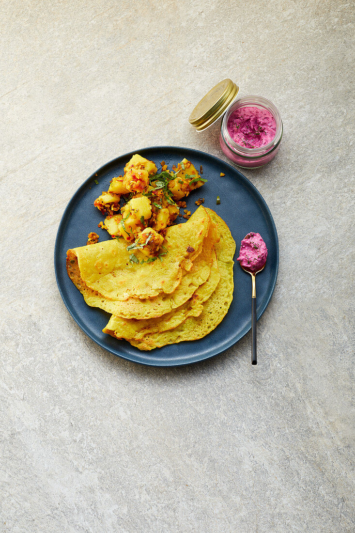 Indian lentil pancakes