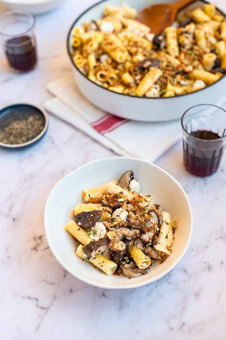 Mushroom and Ricotta Pasta Bake