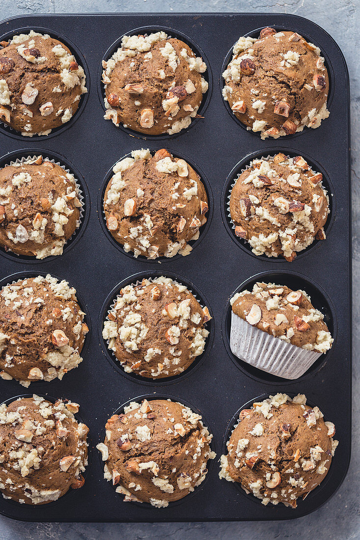 Coffee hazelnut muffins