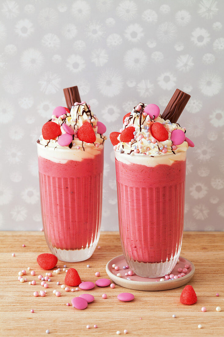 Raspberry yogurt freakshake