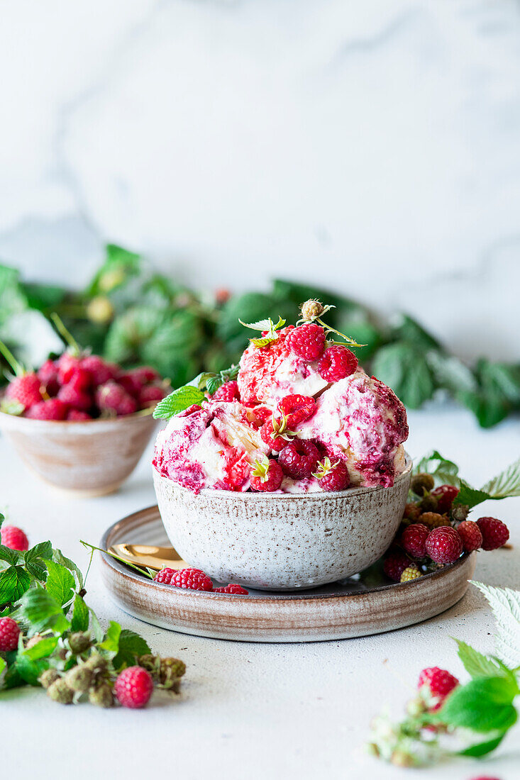 Raspberry ice cream