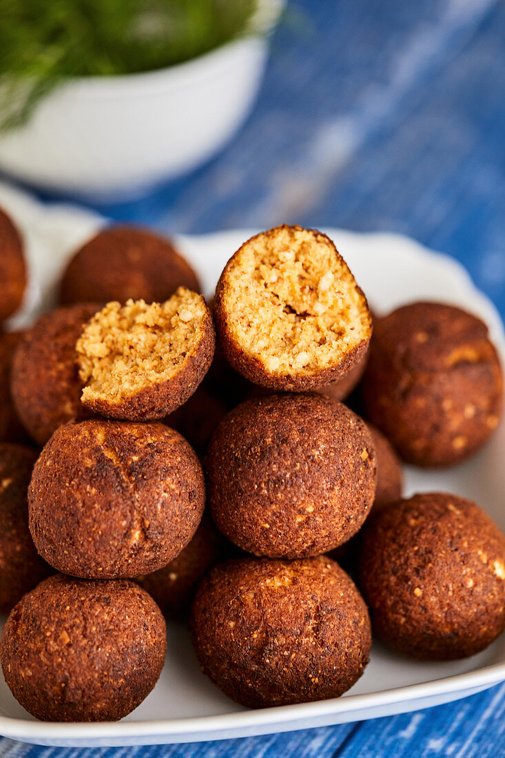 Keto fried cheese balls