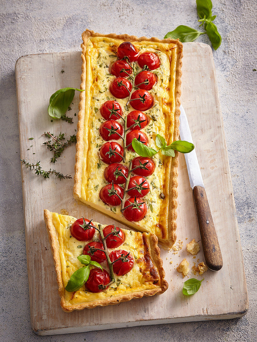 Tomatentarte mit Ziegenkäse