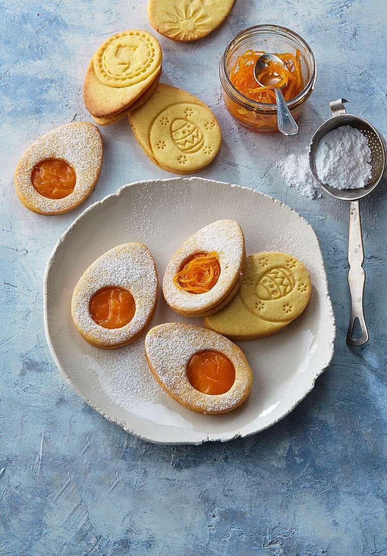 Süße Eier mit Ingwer-Orangenmarmelade