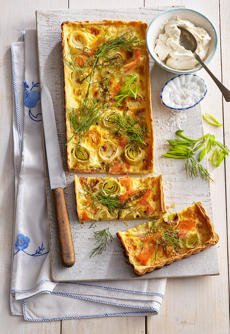 Salmon quiche