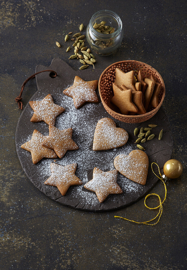 Norwegian Christmas cookies with ginger and orange peel