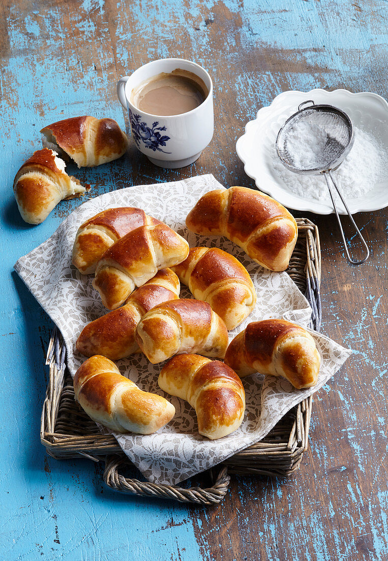 Croissants with nut filling