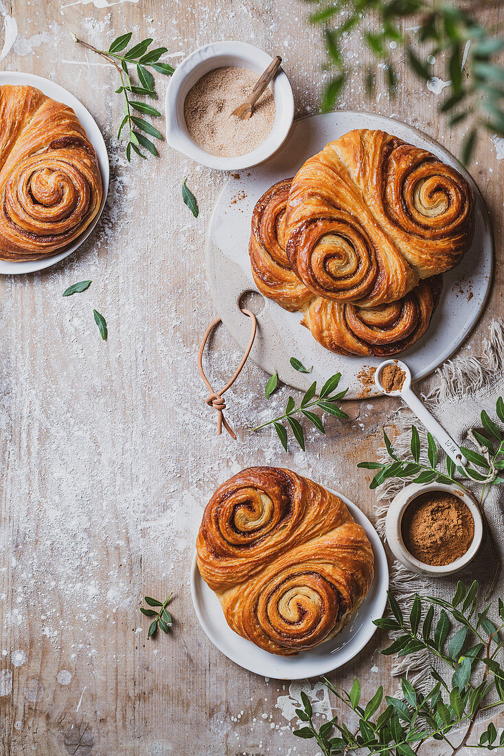 Franzbrötchen (cinnamon puff pastries)