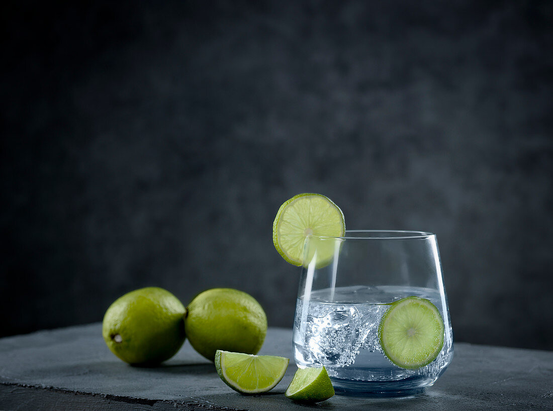 Gin and tonic with lime