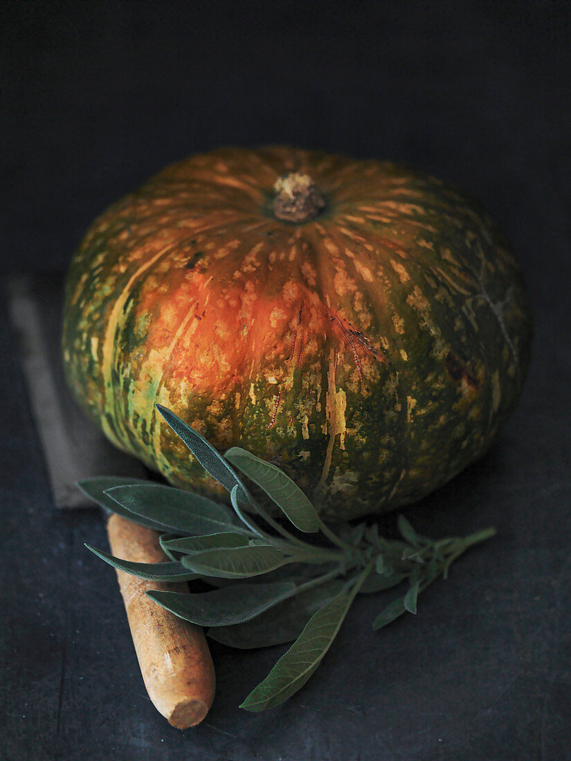 whole Pumpkin with Sage