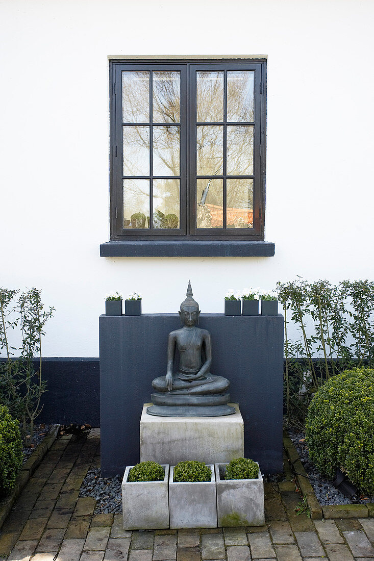Buddha statue in Zen garden