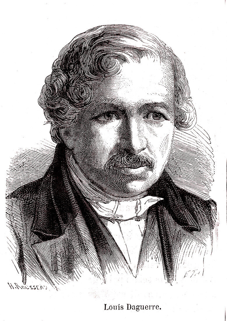 Louis Daguerre, French inventor, illustration