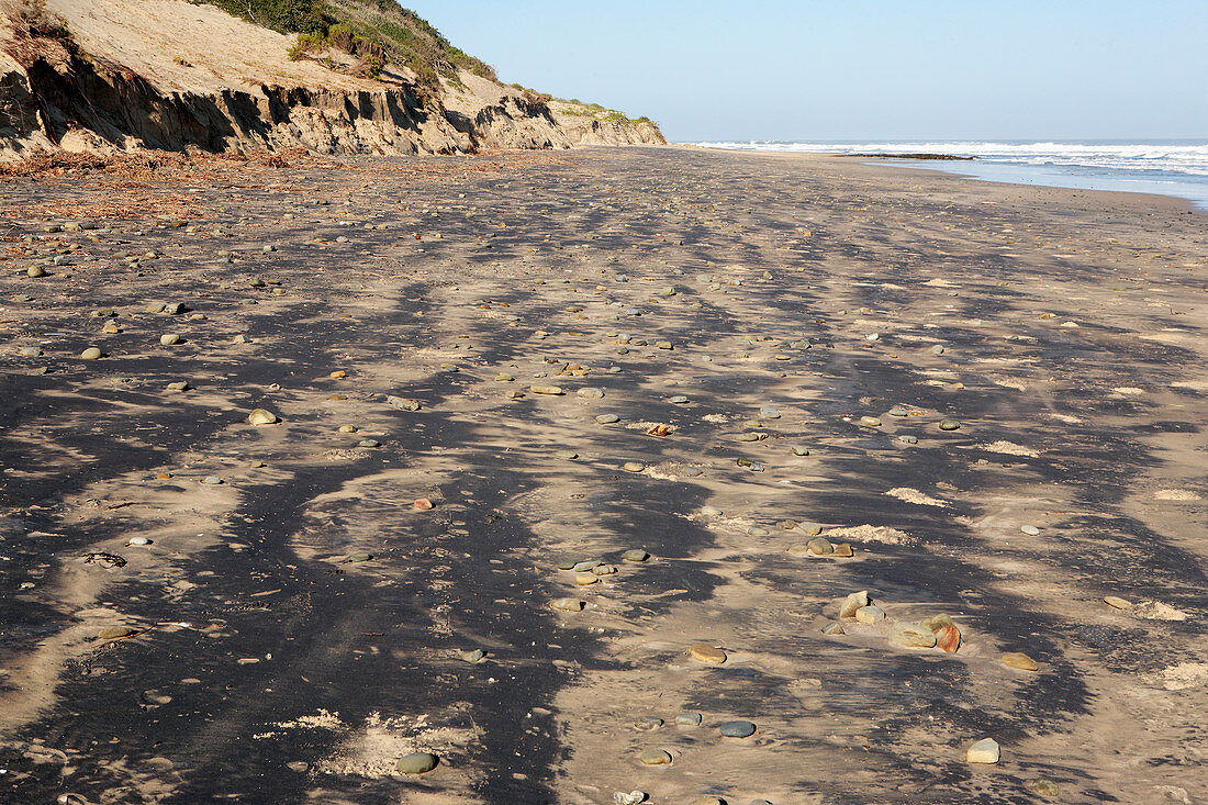 Titanium deposits on a beach