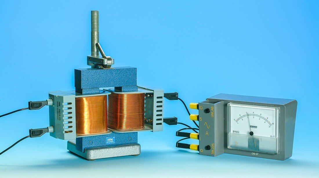 Alternating current transformer and ammeter