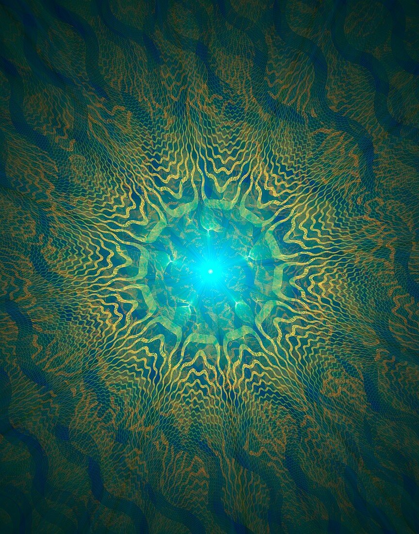 Fractal growth abstract illustration.