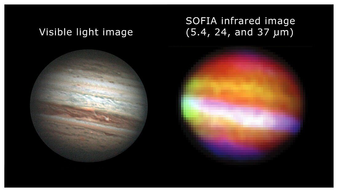 Jupiter, first SOFIA image