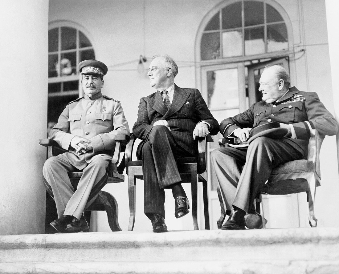 Allied leaders at the Tehran Conference, 1943