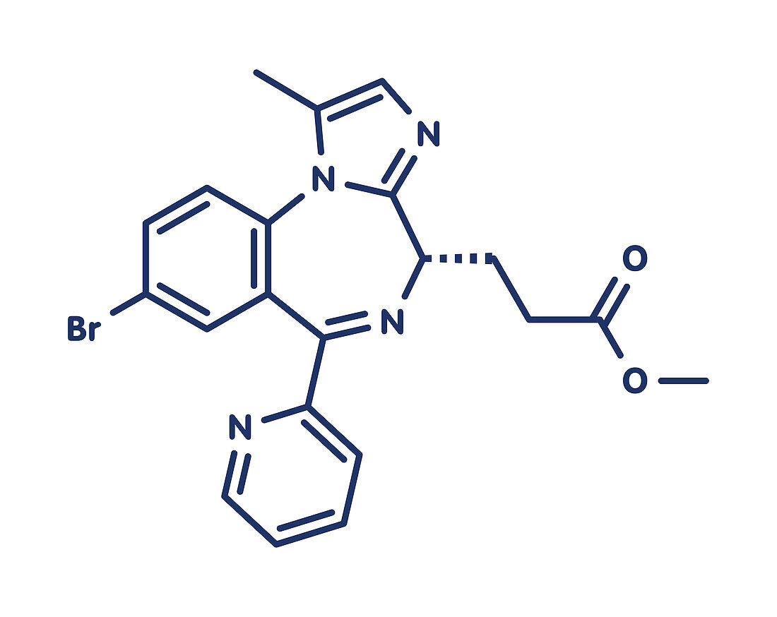 Remimazolam drug molecule, illustration