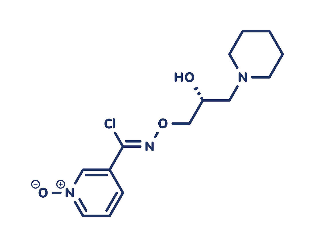 Arimoclomol drug molecule, illustration