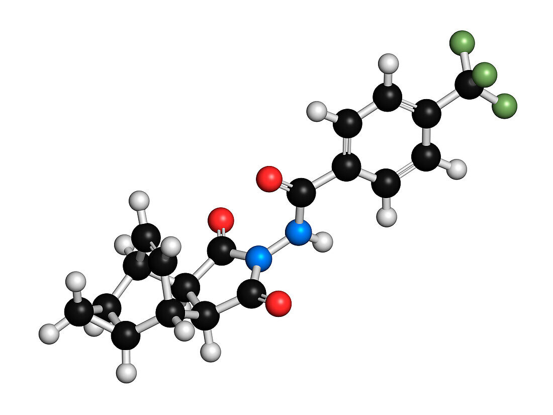 Tecovirimat antiviral drug molecule, illustration