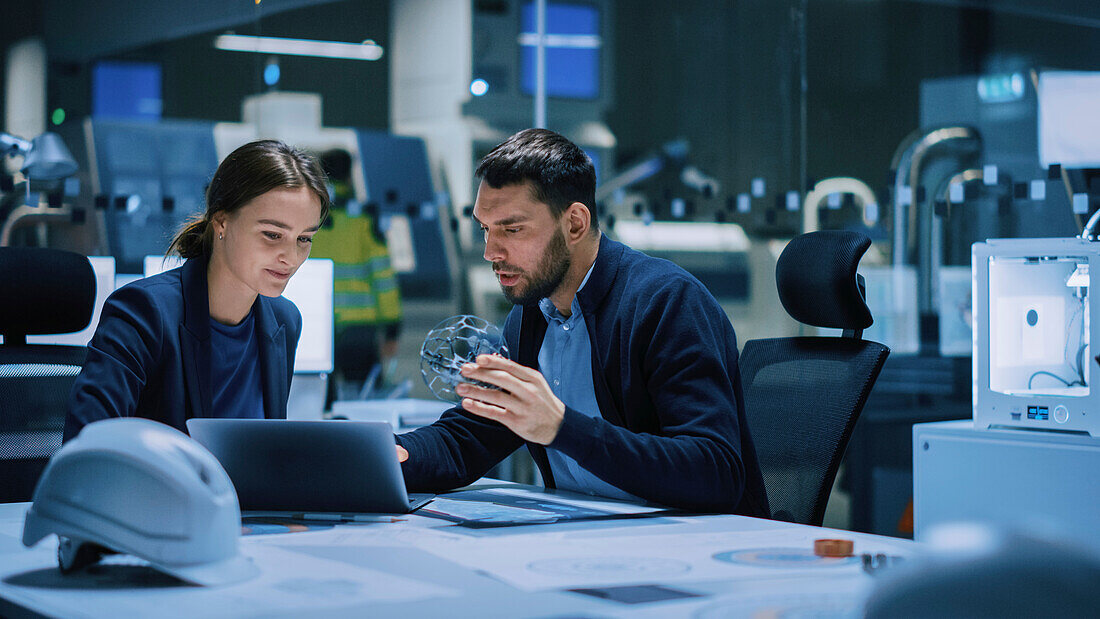 Engineers working on prototype