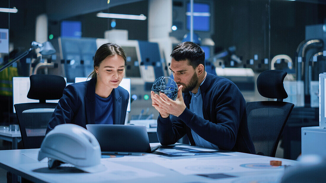 Engineers working on prototype