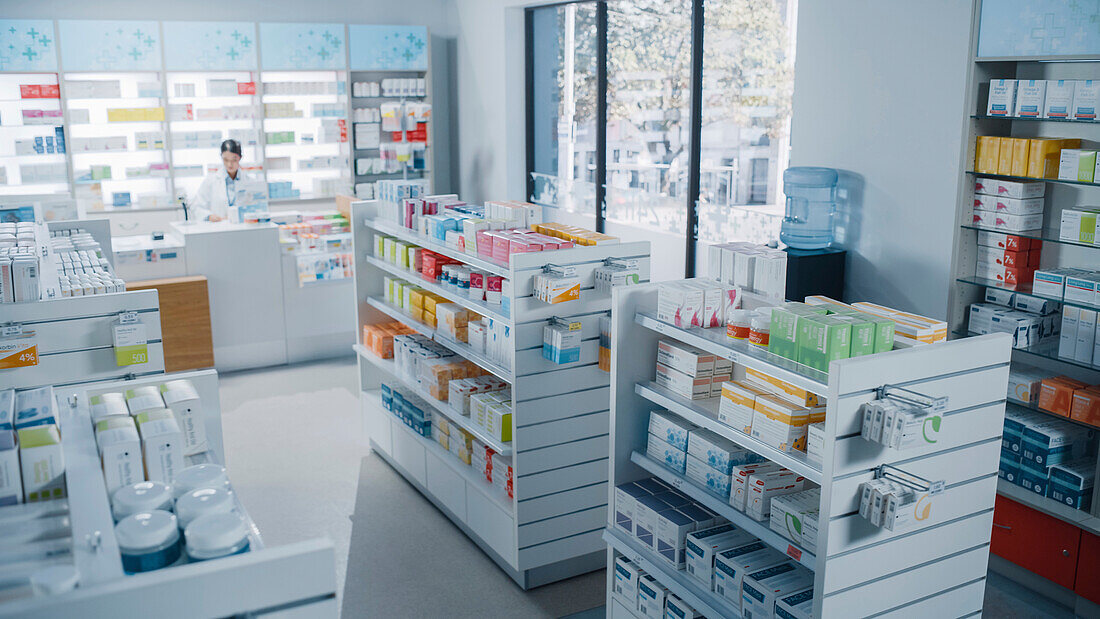 Modern pharmacy drugstore