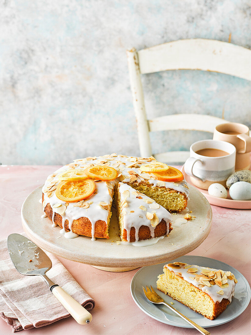 Citrus, almond and yogurt cake