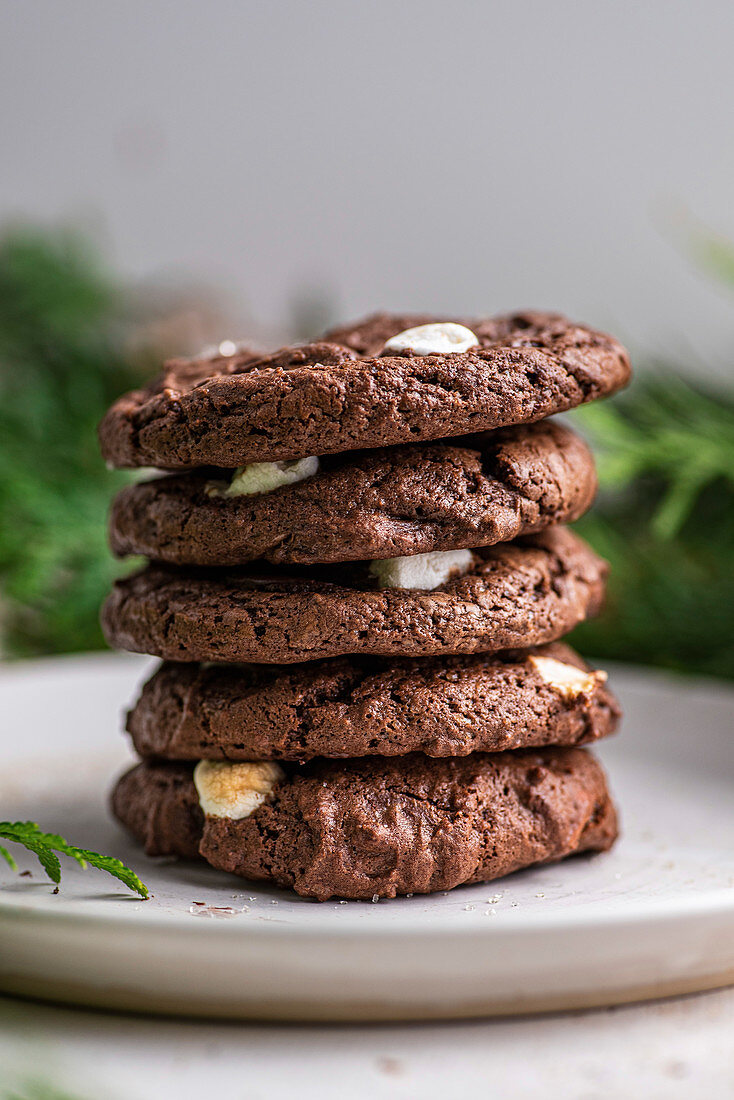 Schokoladen-Marshmallow-Cookies