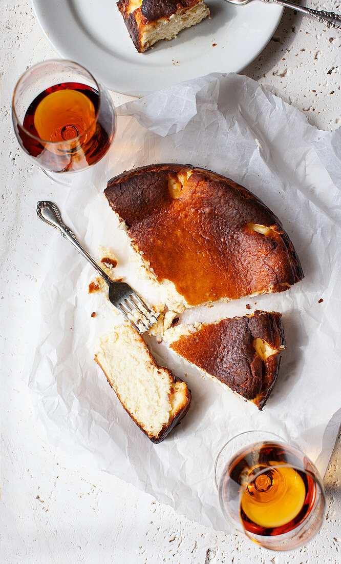 Baskischer, gebrannter Käsekuchen