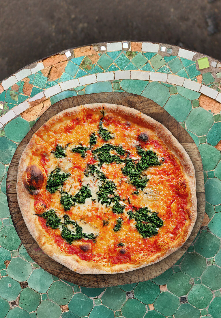 Spinach Gorgonzola Pizza