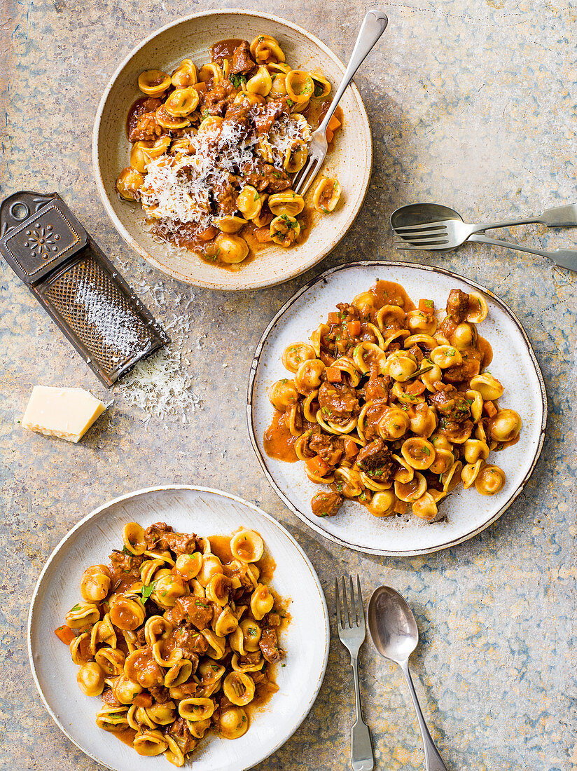 Goat ragu with orecchiette