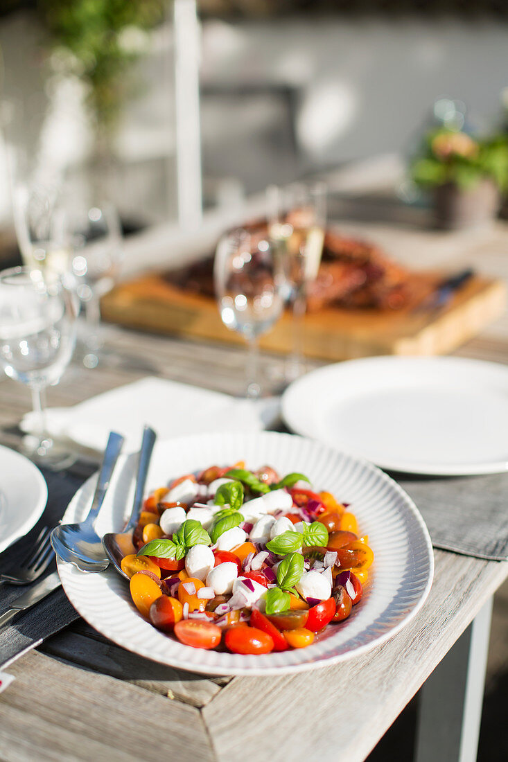 Salat auf Teller