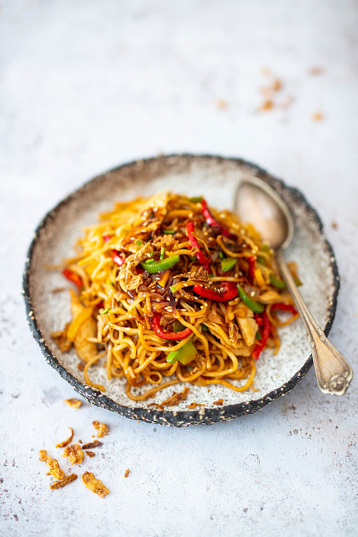 Bami Goreng with Chicken (Indonesia)