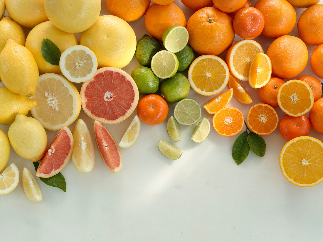 Selection of citrus fruit