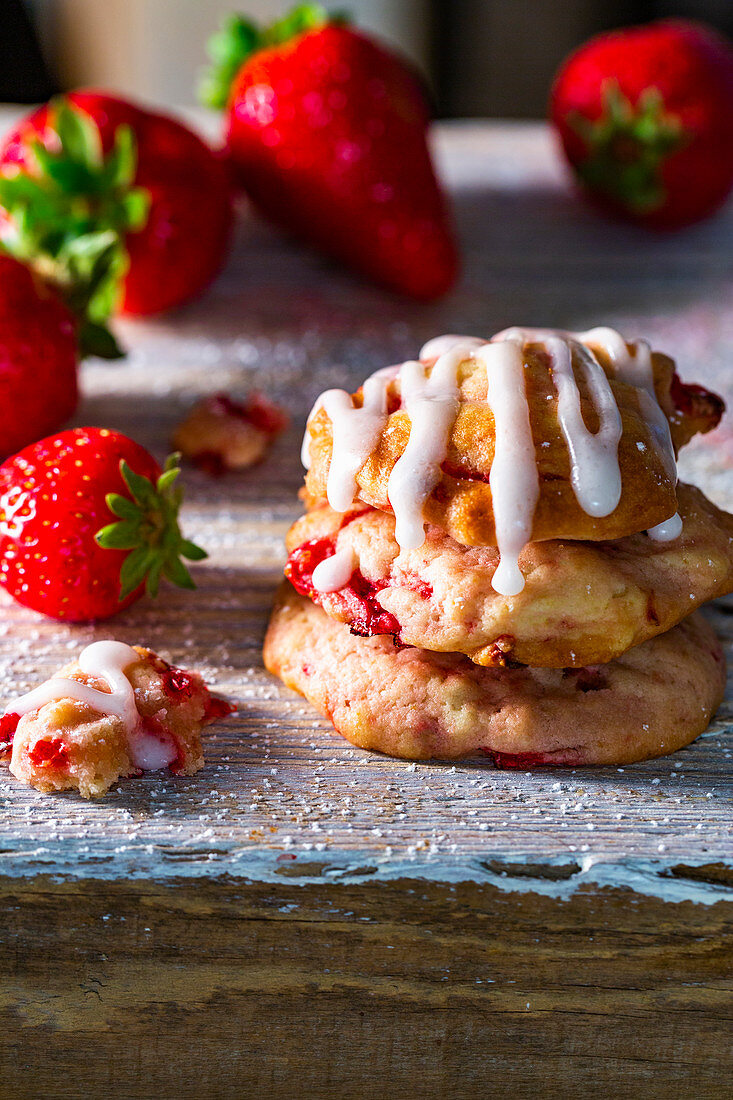 Erdbeer-Shortcake-Cookies
