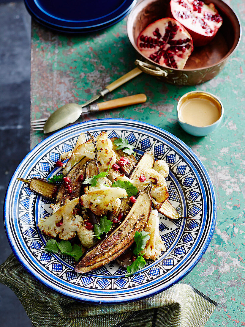 Moroccan Cauliflower and Eggplant Salad