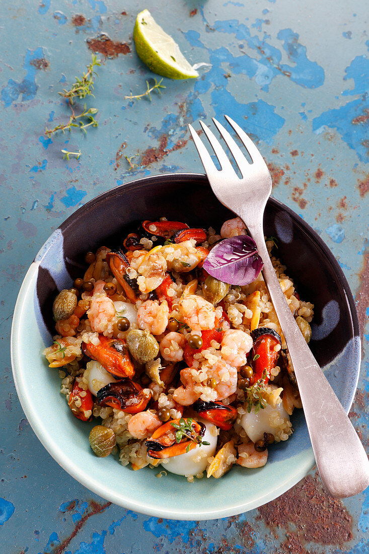 Meeresfrüchte-Quinoa-Salat