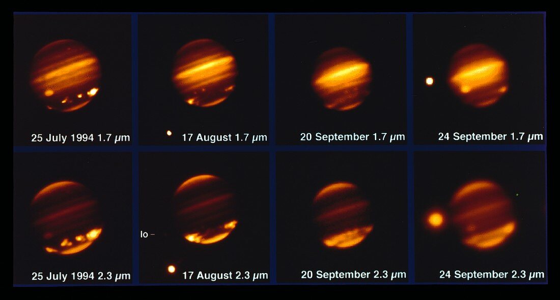 Comet Shoemaker-Levy 9 impacting Jupiter, 1994