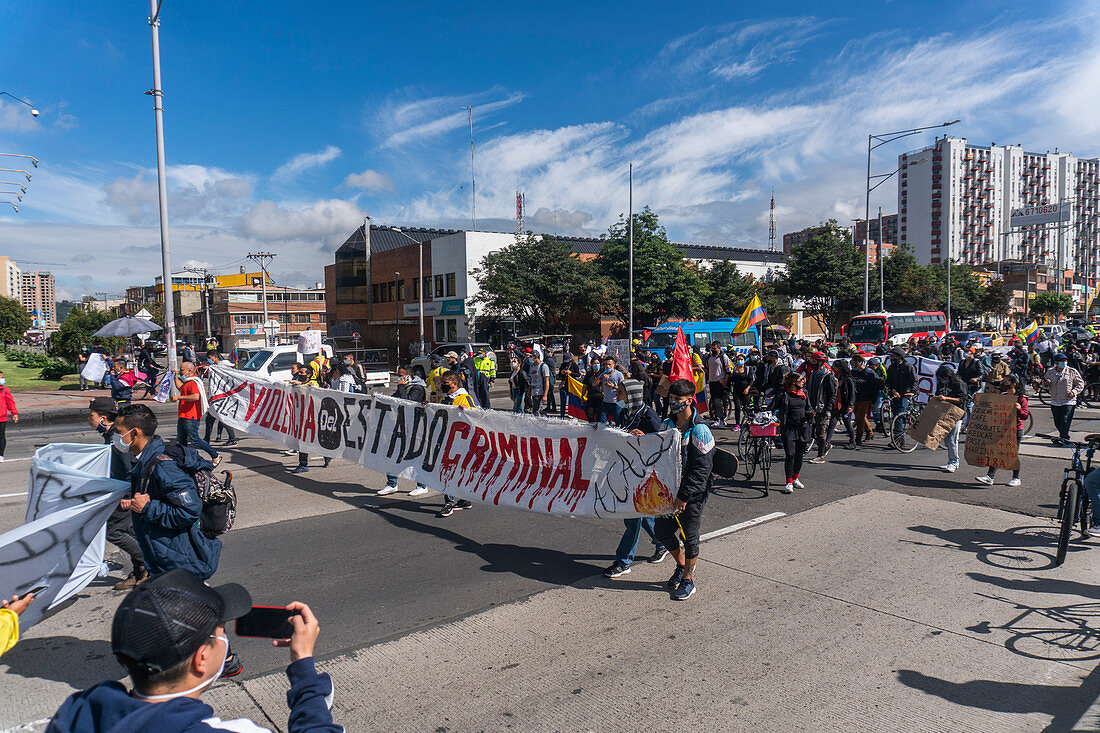 Protests against government tax reforms, Colombia