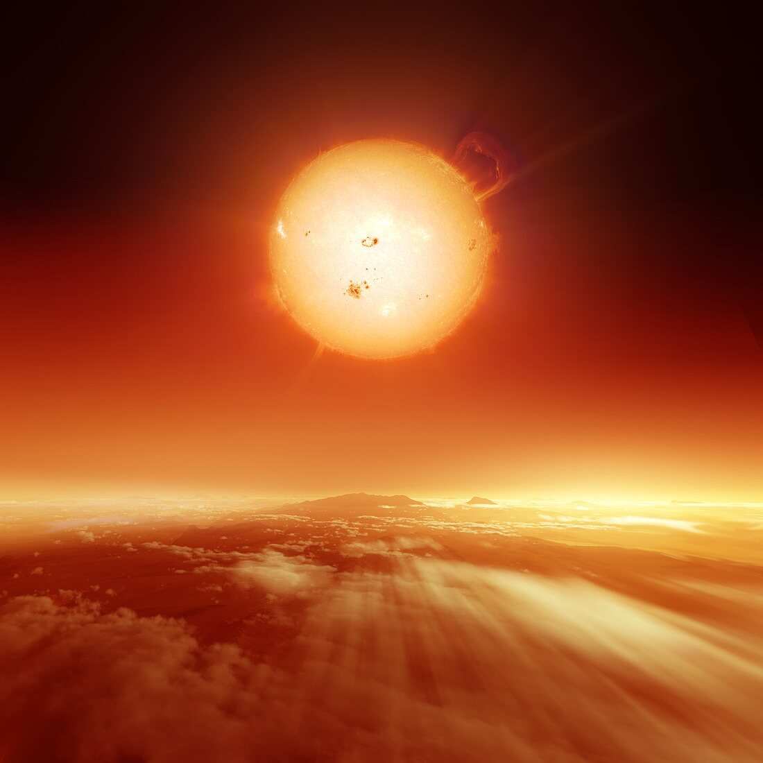 Sun over dying Earth, illustration