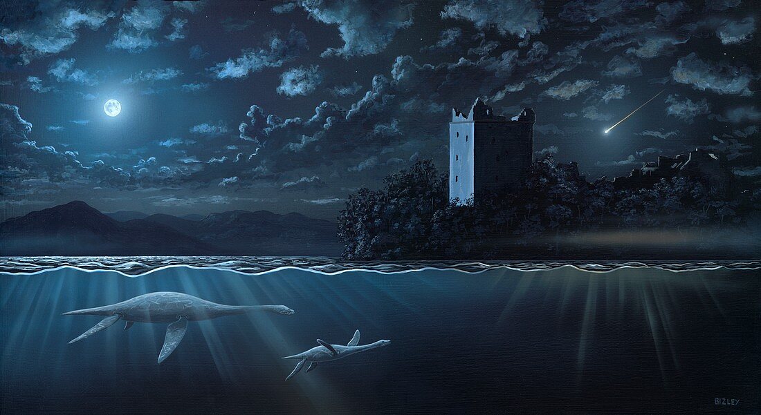 Loch Ness monsters, illustration