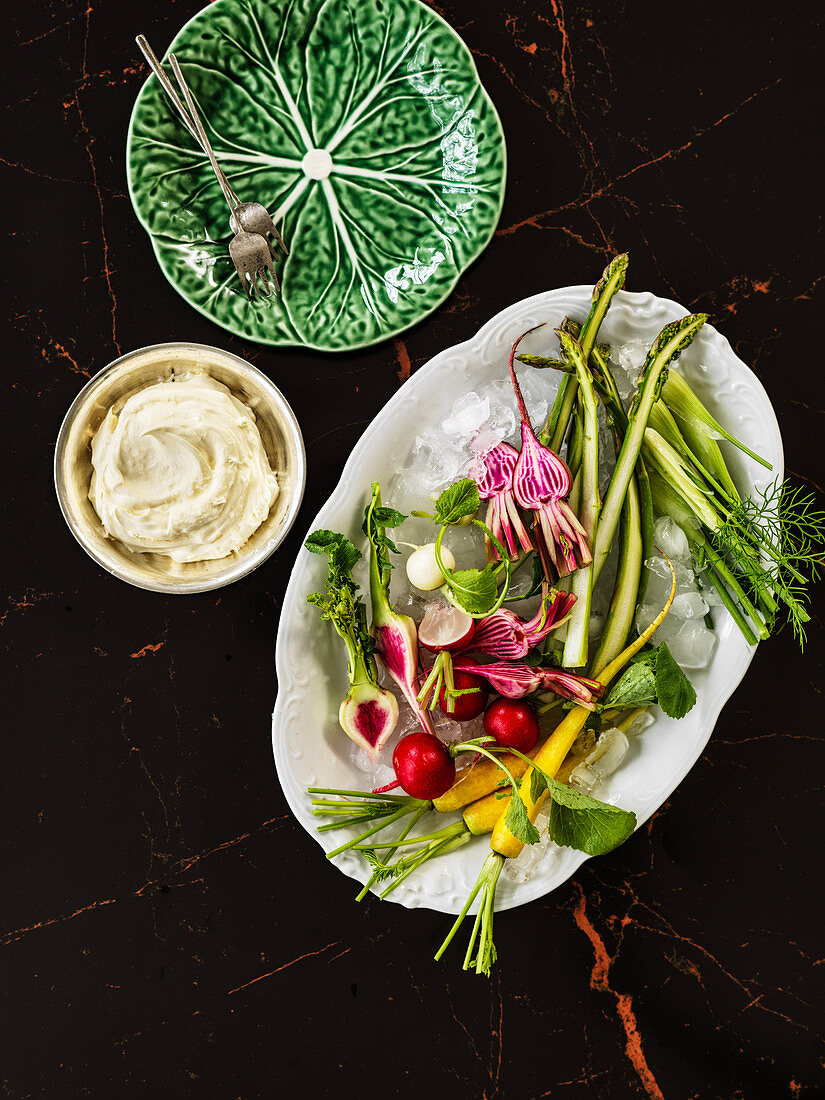 Spring crudités with house-made curd