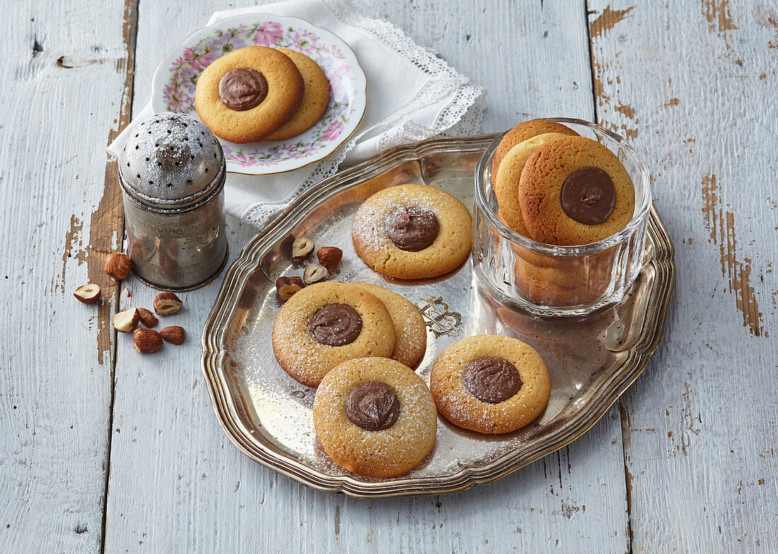 Nutella Thumbprint Cookies