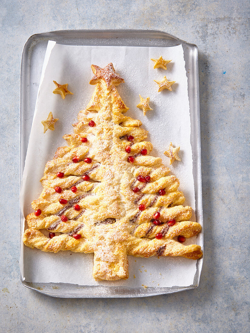 Puff pastry Christmas tree