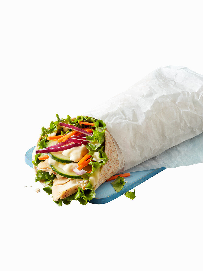 Chicken wrap with veggies