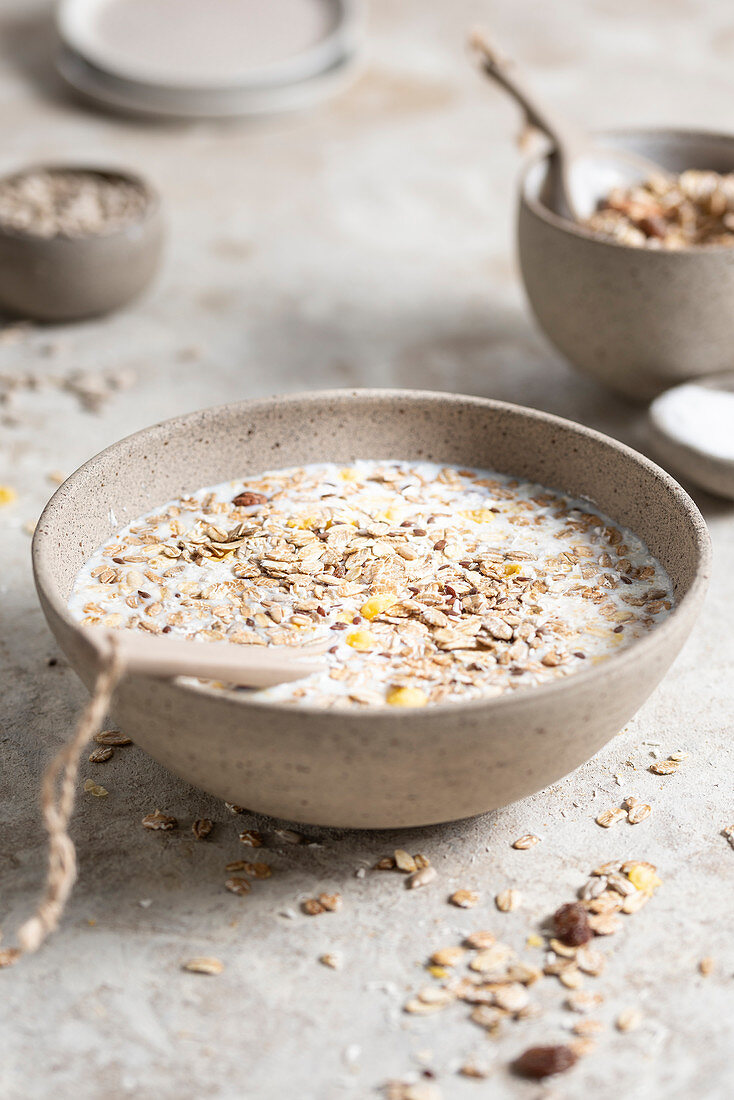 Muesli with milk