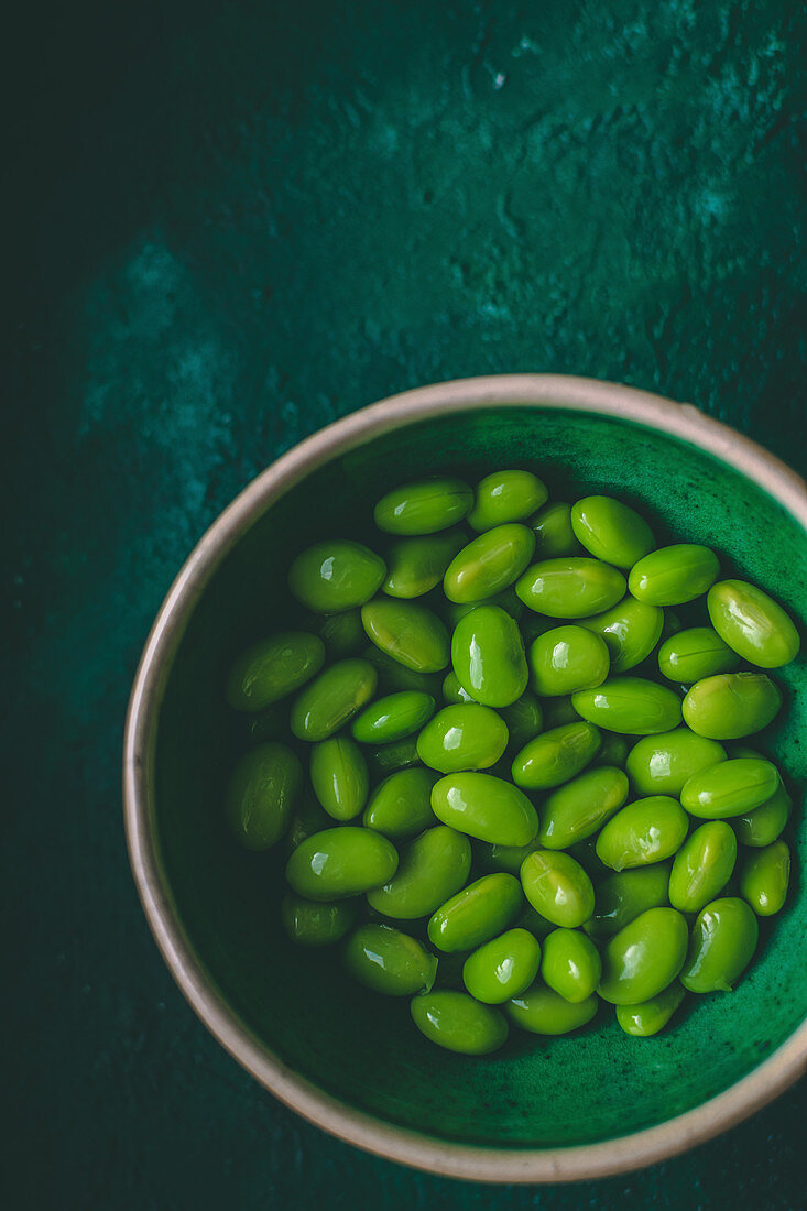 Edamame beans in a bowl