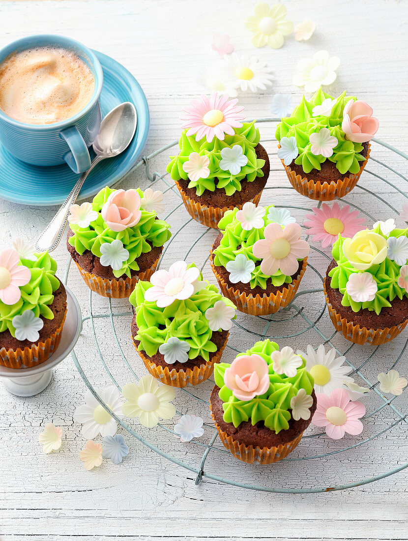 Flower-Power Schokoladen-Muffins